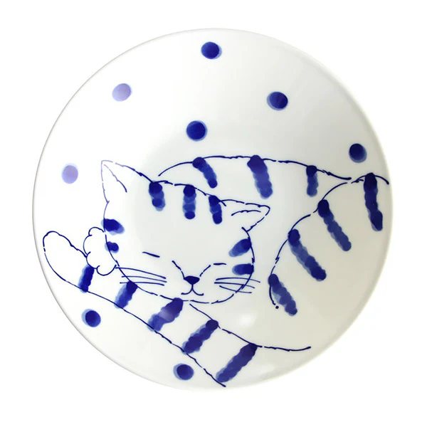 Assiette Creuse Nakayoshi - Chat Blanc 22.5cm