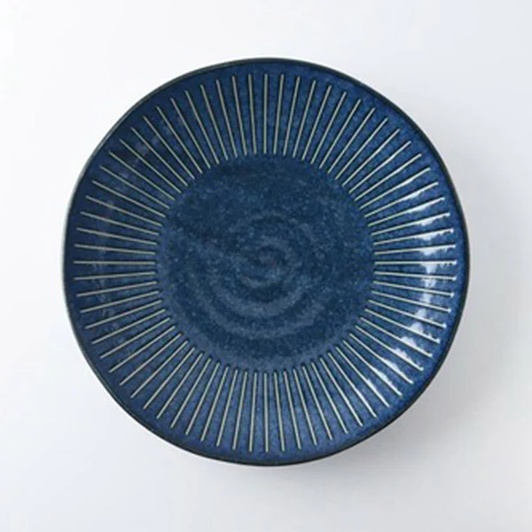 Assiette Tokusa - Bleu Indigo, 23cm - Image 2