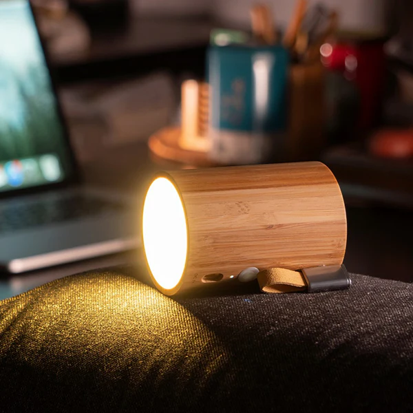 Drum Light - Enceinte Lumineuse, Bambou - Image 3