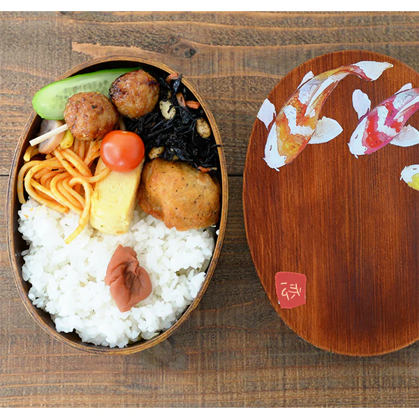 Bento Box Wappa Carpe Koi - Bois Naturel, 700ml - Image 4