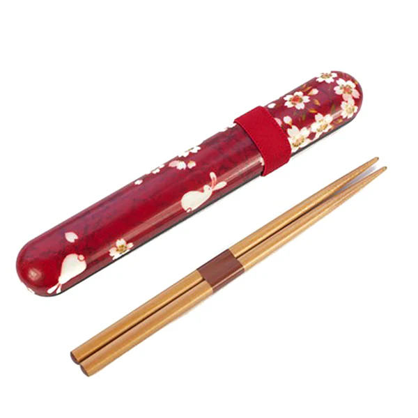 Boite à Baguettes Sakura Usagi, Rouge