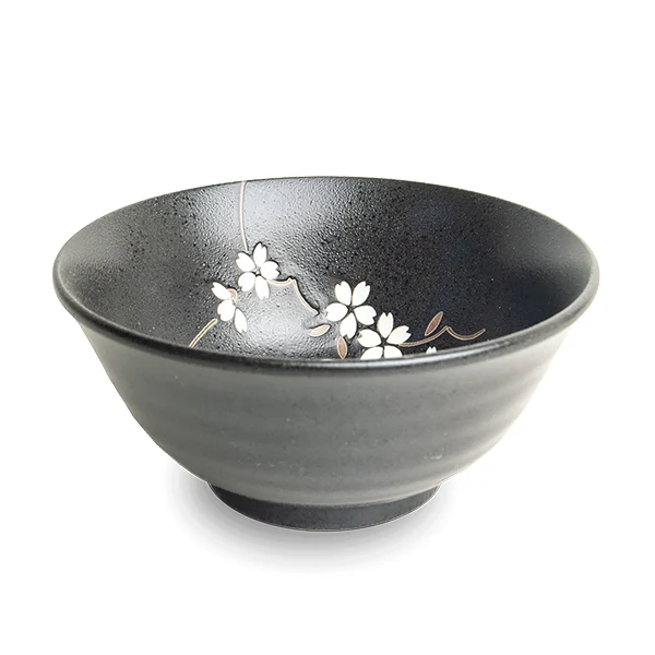 Bol Donburi Cerisier - Noir, 15.5cm