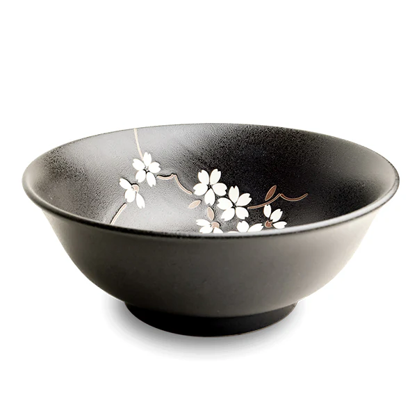 Bol Ramen Cerisier - Noir, 21cm
