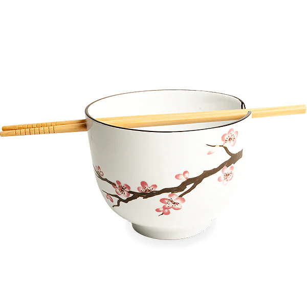 Bol Soba Sakura avec Baguettes, 13cm