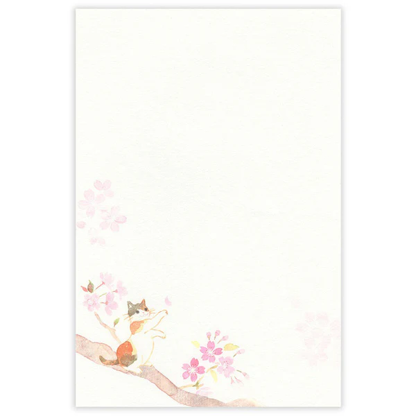 Carnet Papier Lettre Chat Nekorobi - Cherry Blossom - Image 3