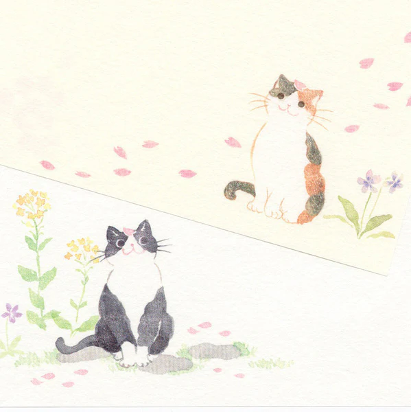 Carnet Papier Lettre Chat Nekorobi - Cherry Blossom - Image 6