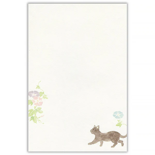 Carnet Papier Lettre Chat Nekorobi - Summer Garden - Image 4