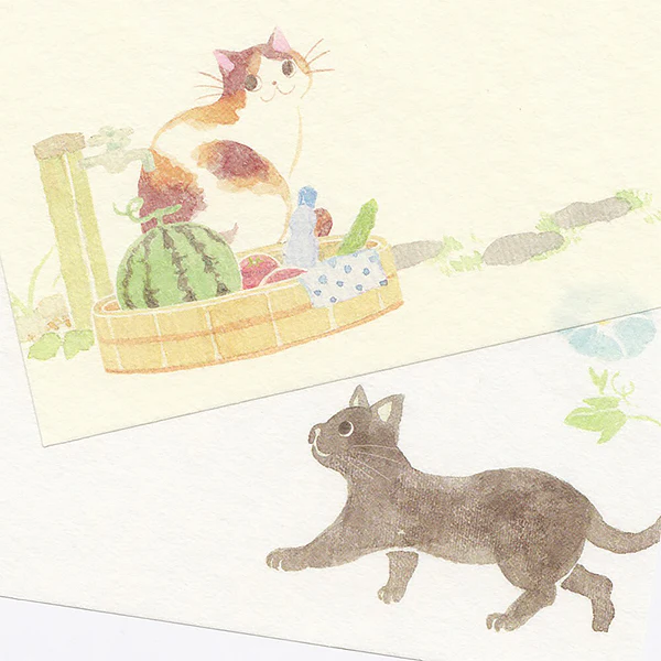 Carnet Papier Lettre Chat Nekorobi - Summer Garden - Image 7