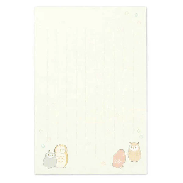 Carnet Papier Lettre Wazu - Hiboux - Image 3