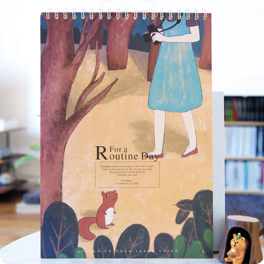 Carnet Sketch book, For A Routine Day - Ecureuil