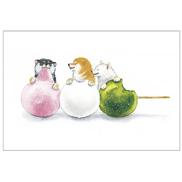 Carte de Vœux Shiba Inu & Dango - Image 2