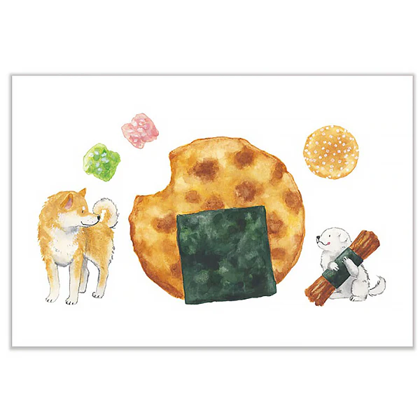Carte de Vœux Shiba Inu & Crackers - Image 2