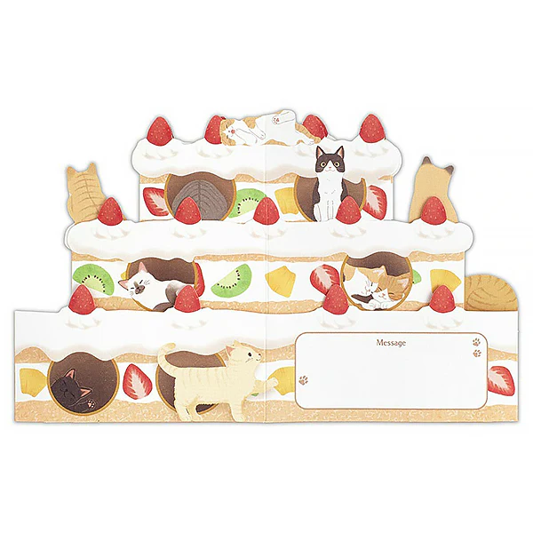 Carte Pop Up 3D Cat Cake - Happy Birthday - Image 4