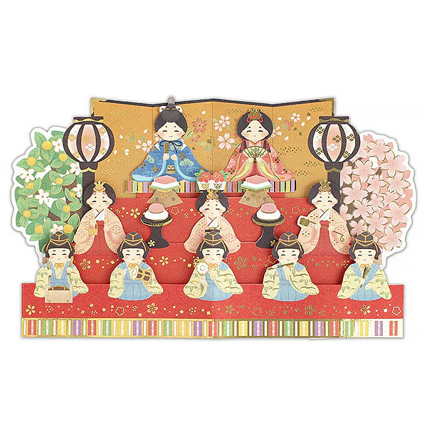 Carte Pop Up 3D Hinamatsuri - Doll Festival - Image 3