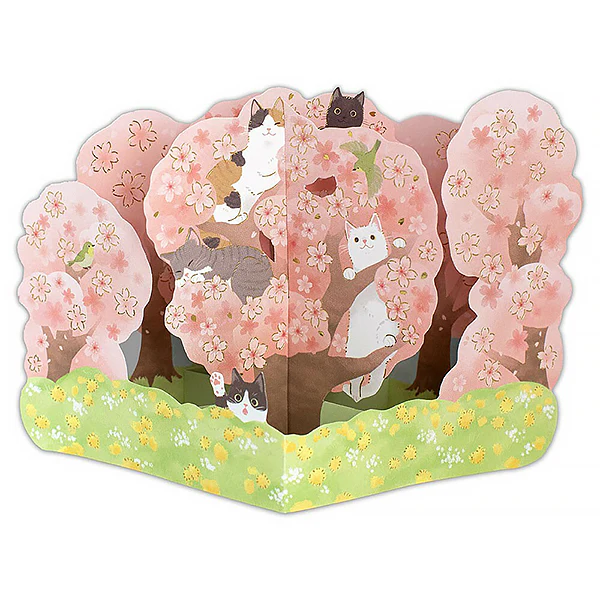 Carte Pop Up 3D Sakura Chat