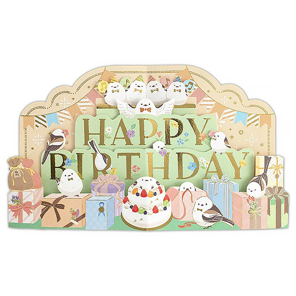 Carte Pop Up 3D Shima Enaga - Happy Birthday - Image 3