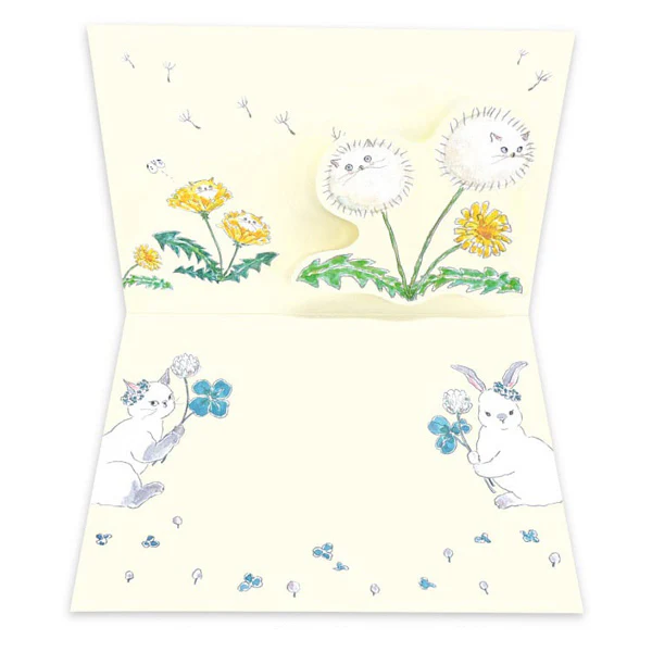 Carte Pop Up Chat Tokoro Komugi - Dandelion