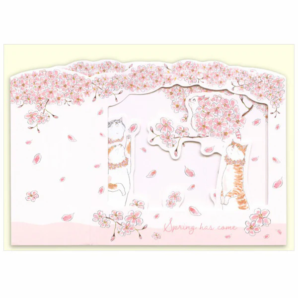 Carte Pop Up Chat Tokoro Komugi - Hanami Cherry Blossom - Image 2