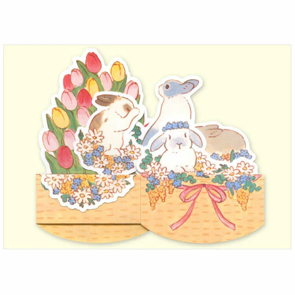Carte Pop Up Rabbit Shinako Moriyama, Spring Garden - Image 2
