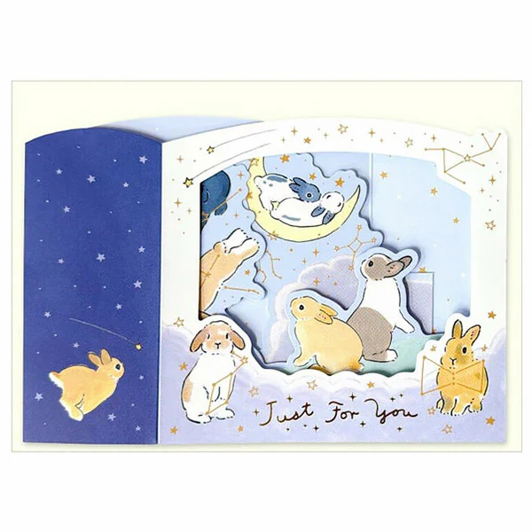 Carte Pop Up Rabbit Shinako Moriyama, Starry Sky - Image 2
