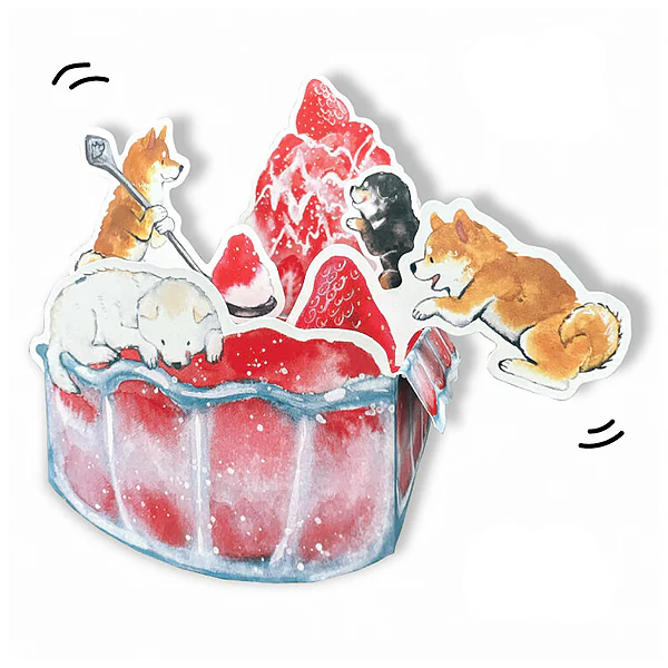 Carte Pop Up Summer Summer - Shiba Inu Bingsu