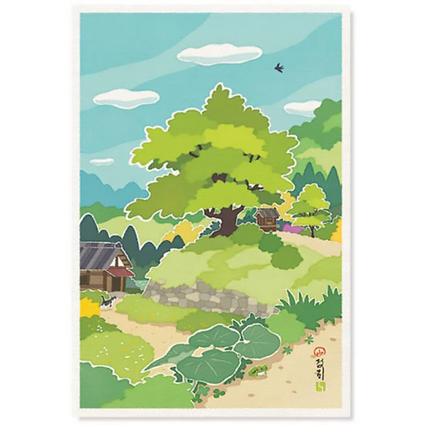 Carte Postale Paysage Japonais - A la Montagne