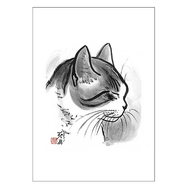 Carte Postale Chat - "Dozing" - Image 2