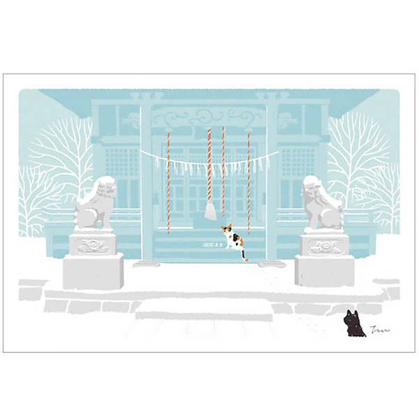 Carte Postale Chat - Ice Statue