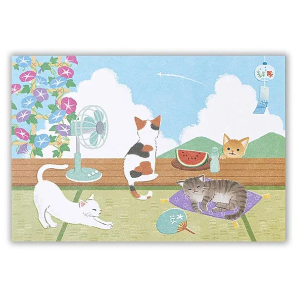 Carte Postale Chat - Summer Cat
