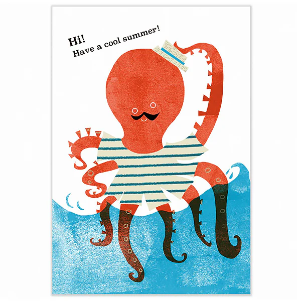 Carte Postale Happy Summer - Octopus