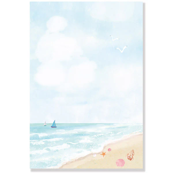 Carte Postale Scène d'Eté - La Mer, 3pcs