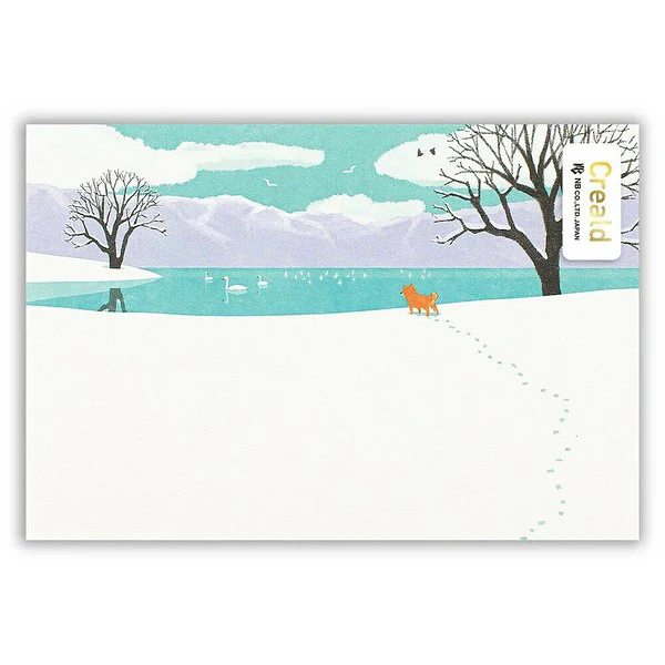 Carte Postale Winter & Shiba