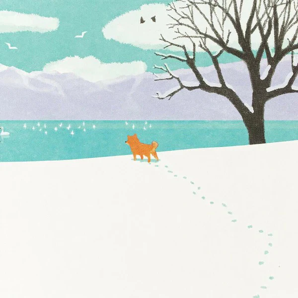 Carte Postale Winter & Shiba - Image 2
