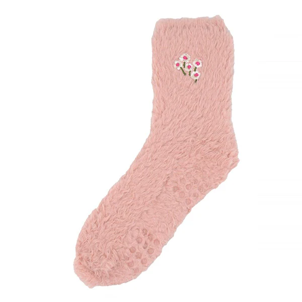 Chaussette D'Intérieur Fluffy - Flowers - Image 3