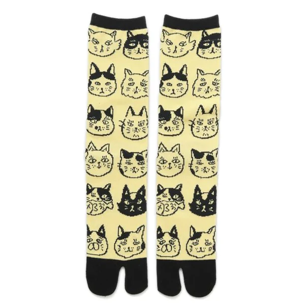 Chaussette Tabi - Cat Neko, Yellow (M)