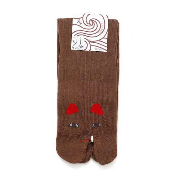 Chaussette Tabi - Chat Neko Marron (M) - Image 4