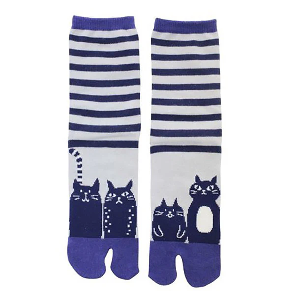 Chaussette Tabi - Chat Rayure (M)