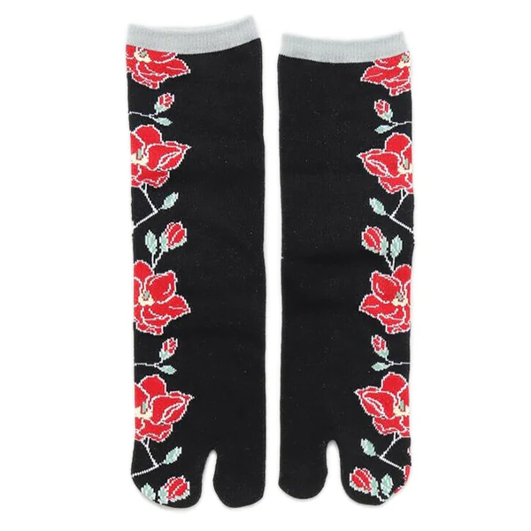Chaussette Tabi - Magnolia, Black (M)