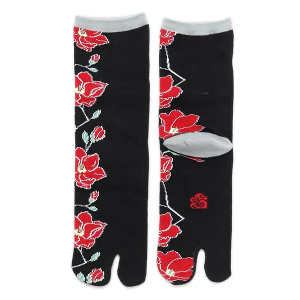 Chaussette Tabi - Magnolia, Black (M) - Image 2