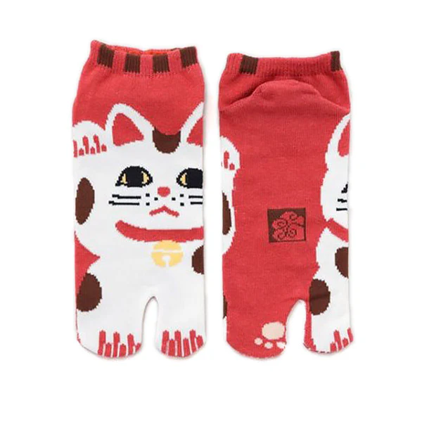 Chaussette Tabi - Maneki neko Rouge (M) - Image 3