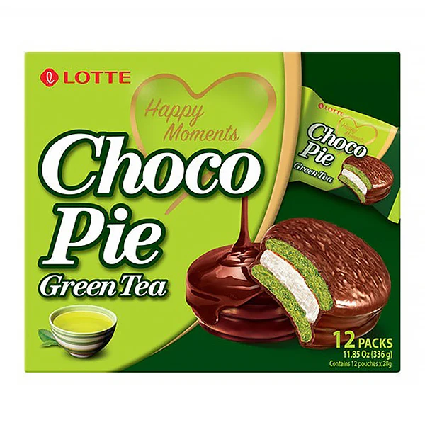 Chocopie Thé Vert - Lotte, 336G/12pcs - Image 2