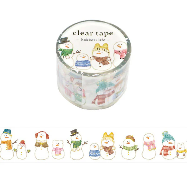 Clear Tape Hokkori Life - Snowman