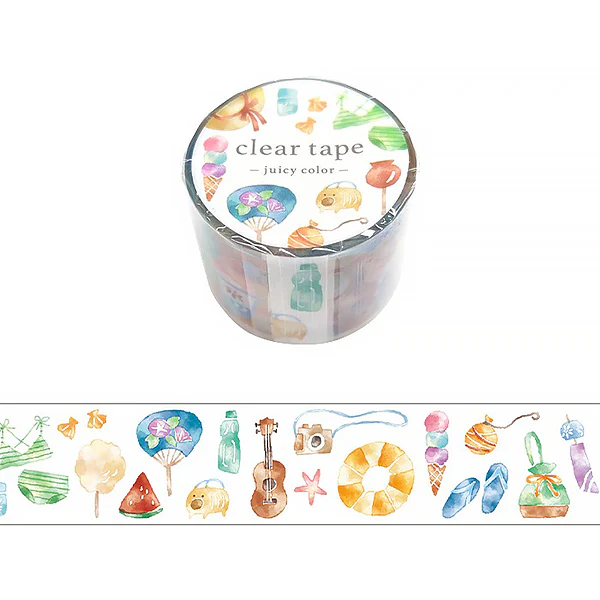 Masking Tape Clear Tape - Juicy Color, Natsu Komono
