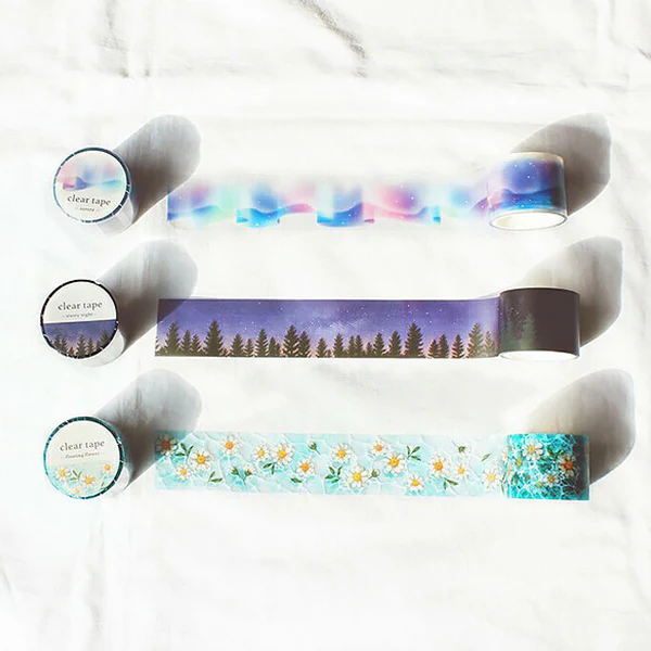 Masking Tape Clear Tape - Floating Flower - Image 2