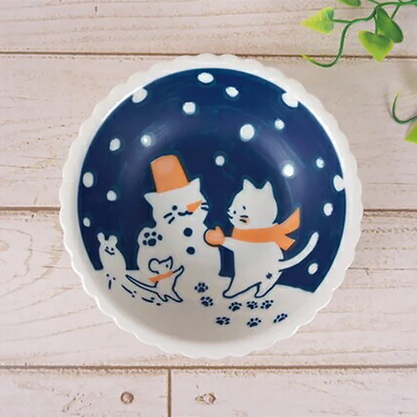 Assiette Creuse, Coupelle Chat Snow - Cat & Biscuit, 13.9cm - Image 2