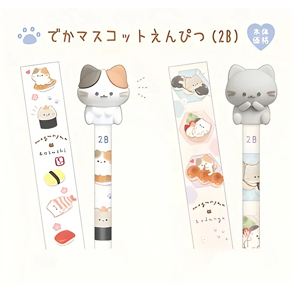 Crayon à Papier Mogu-nyan - Chat Gris, 2B - Image 2