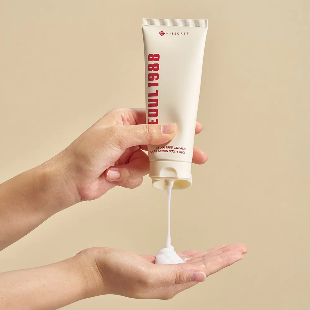 Crème Hydratante Séoul 1988 Mucine D'Escargot 93% + Riz - Ksecret, 100ml