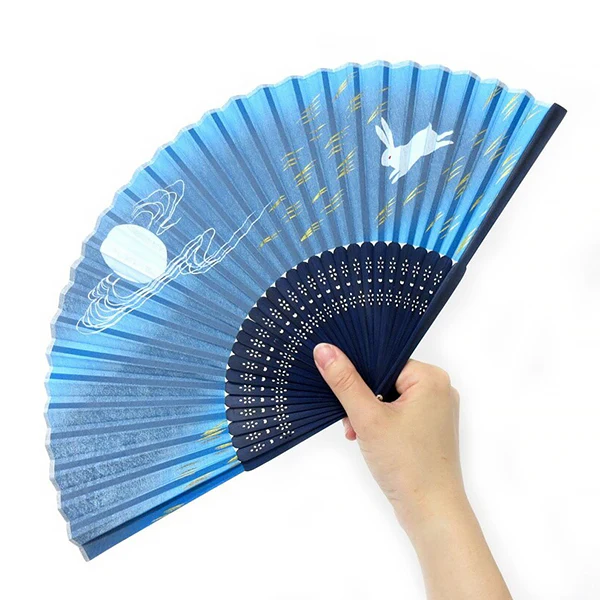 Eventail Ayame - Usagi Moon, Blue - Image 2