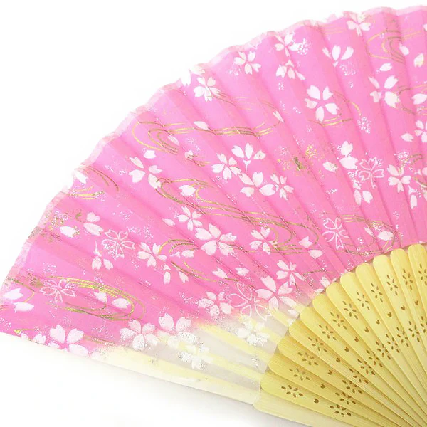 Eventail Ayame - White Cherry Blossom - Image 4