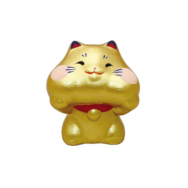 Figurine Chat Omikuji Fukusai - Gold
